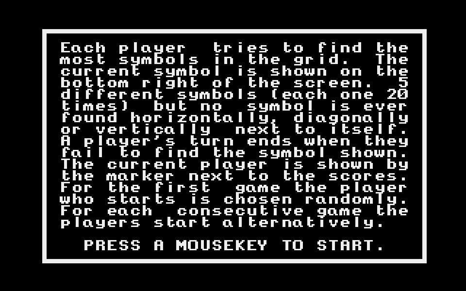 Symbol Search atari screenshot